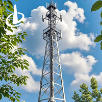 Tour de communication en acier à 4 poteaux, 20~120m, galvanisée à chaud, pour antenne 5G et radio sans fil