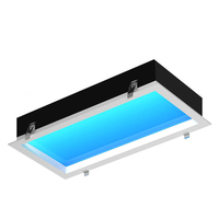 Plafonnier LED BGST simple bleu, imitation fenêtre, éclairage solaire, en aluminium, lumière chaude, pour salon