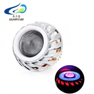 Car Parts 89mm 3.5 zoll Angel Eye Led Headlight Projector 12V Daytime Running Light Fog Lamps For Universal Cars