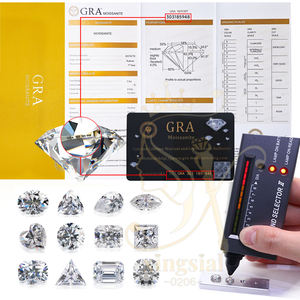 Moissanite Blu <span class=keywords><strong>Mare</strong></span> Certificata GRA, Pietra Preziosa Simulata Taglio Rotondo, Supera il Test del Diamante, 14mm 18mm - Product Image 5