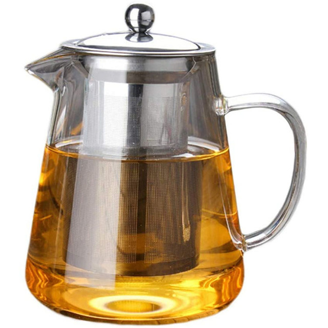 Hand Blown Heat Resistant Borosilicate Small Glass Teapot