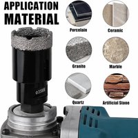 Mata Bor Berlian Vacuum Brazed dengan Shank M14 untuk Pengeboran Kering dan Basah pada Porselen, Batu, Marmer, Granit