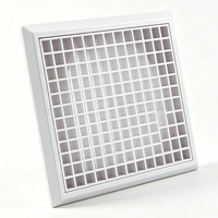 Grille d'aération carrée en ABS pour échange d'air, avec clips à ressort, pour systèmes de ventilation muraux résidentiels