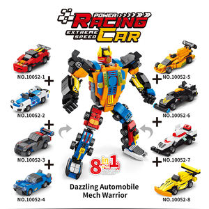 8 en 1 plastique guerrier assemblage voiture déformation Robot blocs de construction <span class=keywords><strong>jouet</strong></span> pour enfants - Product Image 2