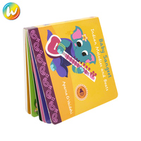 Impression personnalisée de livres cartonnés sonores pour enfants, livre interactif électronique pour enfants avec boutons audio, livre sonore en anglais sur le thème des animaux