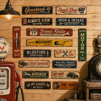 Panneaux Métalliques Personnalisés Rustiques – Cadeau pour Homme, Papa, pour la Grange ou l'Extérieur – 4x18 Pouces – Effet Vieilli, Résistant aux Intempéries et à la Décoloration