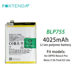 แบตเตอรี่มือถือ BLP755 4025มิลลิแอมป์ต่อชั่วโมงชาร์จได้แบตเตอรี่ลิเธียมไอออน foxtenda Stock OPPO Reno3 Pro Reno 3 5G Find - Product Image 4