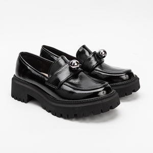 Wholesale New Designer Formal Ladies <strong>Black</strong> Oxford Office Casual Cute Slip-On Flat Loafers <strong>Brogues</strong> Shoes for <strong>Women</strong> - Product Image 3