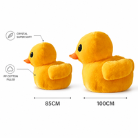 Peluche géante en forme de canard jaune super douce de 100 cm/85 cm, jouet anti-stress, animal en peluche unisexe, cadeau pour la Saint-Valentin et les anniversaires