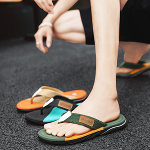 Chanclas de hombre con suela gruesa y plataforma, antideslizantes, cómodas, para verano, exteriores, hogar, playa, informales. - Product Image 2