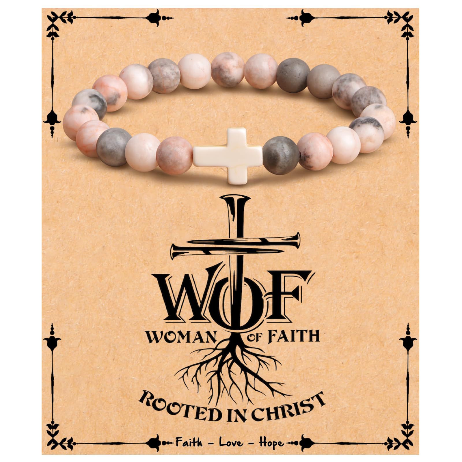 Bracelet zèbre rose CARTES ENRACINÉES EN JÉSUS-CHRIST