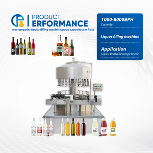 SS304 कम वैक्यूम रोटरी तरल भरने और कैप्पिंग मशीन नारंगी रस व्हिस्की वोदका शराब भरने वाली मशीन - Product Image 1