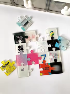 Оптовая цена на заказ акриловая фотокардовая головоломка пластиковая Корейская Kpop групповая головоломка альбом с УФ-печатью Bangtann Group PVC Puzzle - Product Image 5