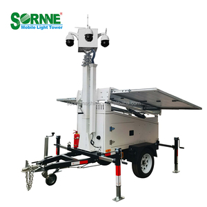 Remolque de Seguridad Solar con CCTV, Mástil Telescópico de 4-9 Metros, IP65, Remolque Solar Móvil para Obras de Construcción - Product Image 5