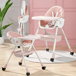 Ensemble 3-en-1 <span class=keywords><strong>Chaise</strong></span> <span class=keywords><strong>Haute</strong></span> de Salle à Manger en Plastique <span class=keywords><strong>pour</strong></span> Bébé, Sûre et Confortable <span class=keywords><strong>pour</strong></span> les Bébés de 0 à 12 Mois - Product Image 4