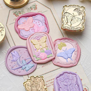 Haute qualité tout a une âme série tête de cerf <span class=keywords><strong>escargot</strong></span> papillon cire sceau tête de timbre - Product Image 1