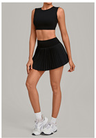 Tenue de tennis pour femme : hauts courts moulants sexy, robe de sport, ensemble short intégré à séchage rapide, ensembles de jupes de golf