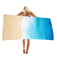 Serviette de plage turque en microfibre sans sable, écologique, 80x160cm, entièrement imprimée par sublimation, en suède, séchage rapide, faible MOQ, personnalisable OEM