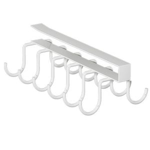 Étagère de rangement multifonctionnelle à 12 crochets Armoire penderie en métal sous étagères Mug Cup Hanger Bathroom Kitchen Organize - Product Image 4