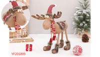 Figurine de renne de Noël en peluche, assise ou debout, pour décoration de table, cadeau festif, modèle YF201896AB, vente en gros Chine