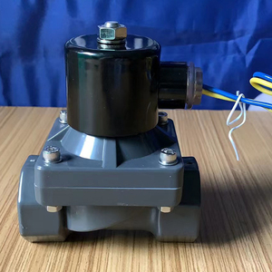 Válvula Solenoide Magnética de PVC de 2 Pulgadas DN25, Normalmente Cerrada, 220v CA, 12v, para Agua - Product Image 1