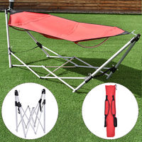 Hamac pliable léger et portable pour l'extérieur avec sac de transport, respirant et durable, design pliable