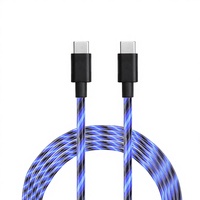 Câble de charge rapide USB-C vers USB-C en nylon tressé OEM 1m 60W pour iPhone, multicolores