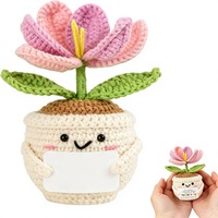 VQZHIF pour mini-tulipes au crochet en coton, cadeaux de remerciement pour femmes, décoration florale tricotée positive, appréciation pour les enseignants