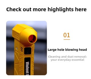 Nettoyeur d'écran à air comprimé pour nettoyer le clavier du PC Ventilateur turbo sans fil Vitesse réglable à l'infini Design carré - Product Image 6