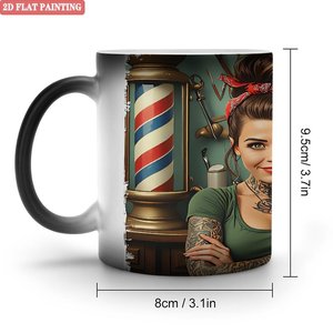 Mug en céramique noir givré de 11 oz à sublimation haute définition, sensible à la chaleur et changeant de couleur - Product Image 1