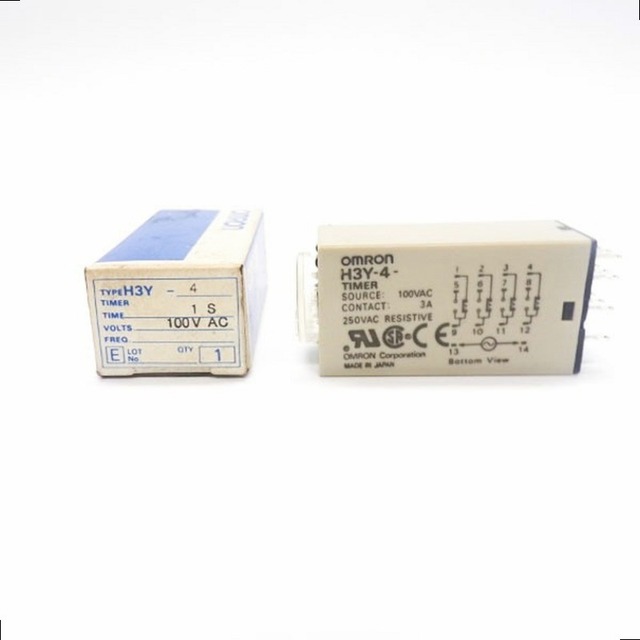 H3Y-4 100VAC 3A 0-1S Timer Relay for Industrial Timing Control