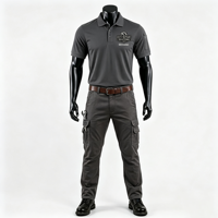 Ensemble uniforme de travail personnalisé pour mécanicien automobile, polo à manches courtes résistant à l'huile, pantalon de travail multi-poches pour ateliers de réparation