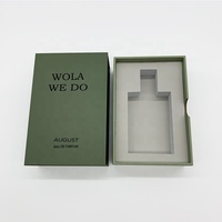 Nouvelle boîte à parfum vide de style vert avec tiroir, emballage cosmétique personnalisé avec logo, boîtes rigides en carton recyclé, gaufrage mat