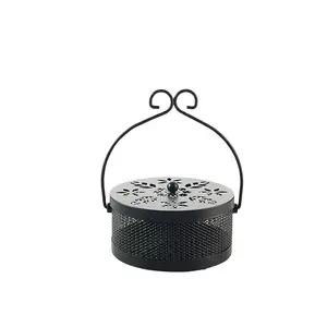 Iron Art Brandwerende Mosquito Coil Lade Mosquito Coil Lade Huishoudelijke Brandwerende Met Cover