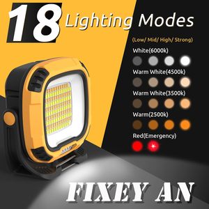 Lampe de travail magnétique rechargeable à LED avec support, 18 modes, 1200LM, super lumineuse, portable, lampe de travail USB WADE-JS081 pour R - Product Image 6