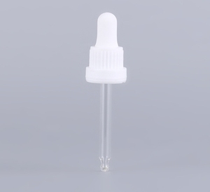 Tinh dầu thủy tinh Pipette đo Euro nắp 18mm nhựa trắng cao su nắp Ống nhỏ giọt - Product Image 1