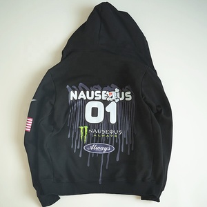 Sweat à capuche personnalisé par les fabricants, motif DTF, sweat à capuche décontracté, sweat à capuche à fermeture éclair pour <span class=keywords><strong>homme</strong></span>, lavage à l'eau sale - Product Image 3