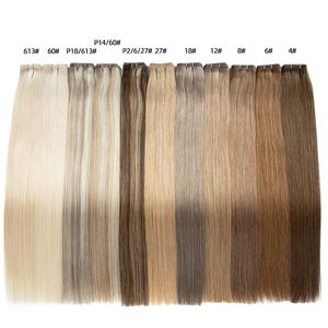 2025 אירופאי שטוח wft הרחבות שיער 100% אדם שיער אנושי מיושר לציפורן העור הרוסי שיער לעג - Product Image 5