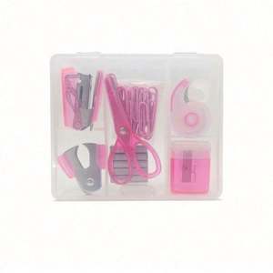 Juego de Papelería Mini Personalizado con Logotipo y Colores para la Escuela y Oficina, Caja de Plástico Transparente con Impresión Serigráfica para Acción de Gracias - Product Image 5