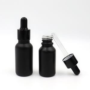 5ml 10ml 15ml 20ml 30ml <b>50ml</b> 100ml Empty Round Boston Glossy Black Dropper <b>Glass</b> <b>Bottles</b> for Essential Oil - Product Image 3