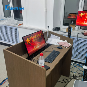 18.5inch Hidden bàn cơ giới Monitor Lift LCD máy tính thang máy văn phòng Màn hình cuộc họp bỏ Phiếu không cần giấy tờ hệ thống hội nghị - Product Image 6