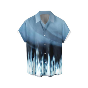 Factory Premium Materials Customization Wear-Resisting Leisure Men's <strong>White</strong> Hawaiian <strong>Shirts</strong> - Product Image 3