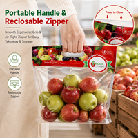 Op maat gedrukte, voedselveilige PET CPP geëmbosseerde fruitverpakkingstas, getextureerde plastic ritssluitingszak voor het bewaren van vers fruit