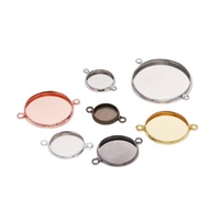 Avec prix d'usine Discount Diy bijoux en acier inoxydable 925 pendentif plateau blanc pendentif or pendentif cabochon plateau