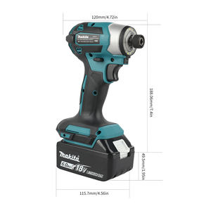 Pour <span class=keywords><strong>Makita</strong></span> DTD173 <span class=keywords><strong>18V</strong></span> LXT Perceuse à percussion sans fil sans balais 180 NM Bois Boulon Mode T Rechargeable - Product Image 3