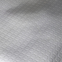 Schwarze PVC-Münzmatte Vinyl-Bodenbelag Langlebige Rutschfeste Innen-Garagenmatte für Küche & Wohnung