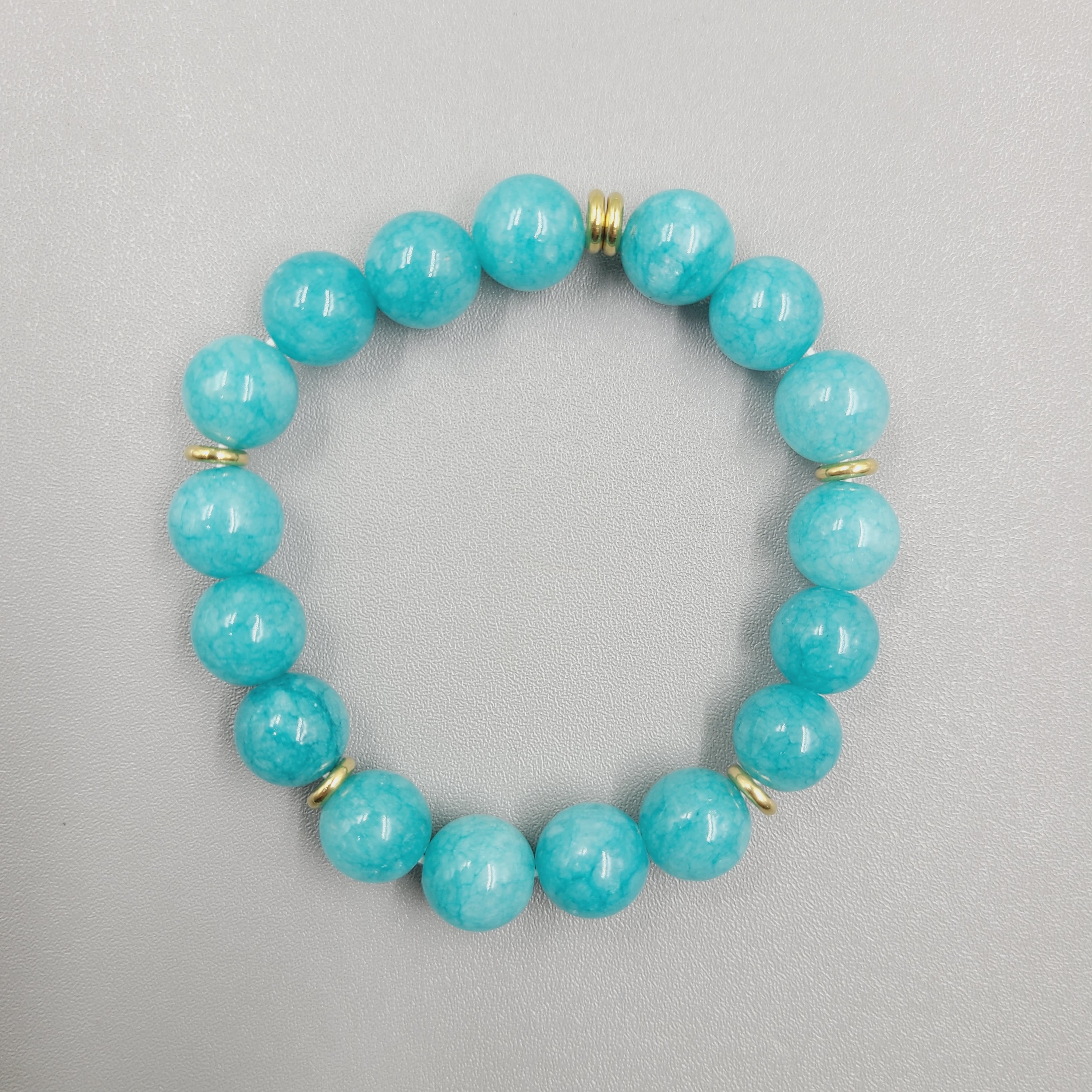Bracciale in Amazonite e Calcedonio