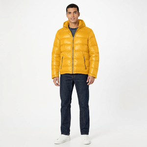 Veste matelassée personnalisée OEM en toile imperméable à fermeture éclair, séchage rapide, respirante, avec logo personnalisé, décontractée, pour homme, hiver, multi-usages - Product Image 1