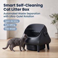 Bac à litière intelligent pour chat, grand modèle avec bac à litière caché et nettoyage automatique pour plusieurs chats