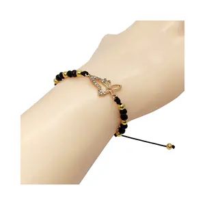 Diamond butterfly hand beaded woven bracelet Friendship bracelet